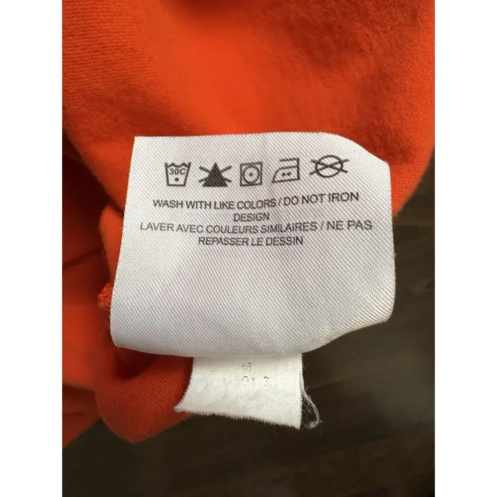 Nike Air Jordan Basketball Shirt Swoosh Logo Men's Medium Orange Hoops Street